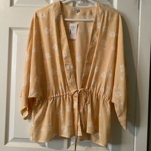 Light yellow tunic/cover up, brand new with tags!